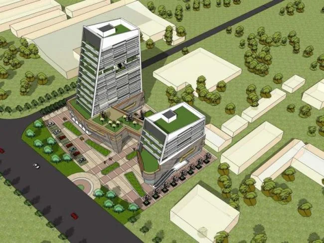 Sketchup Office Model | High rise Office Building, Modern Style