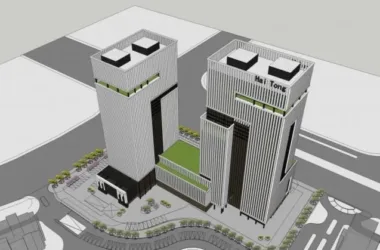 Modern High-Rise Office Building with Hotel and Commercial Podium | SketchUp Model-BIM WORLD