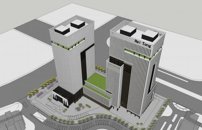 Sketchup Office Model | High rise office building, hotel, commercial podium, modern style