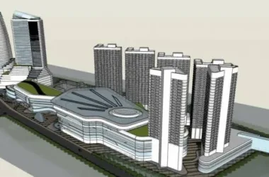 SketchUp Complex Model: Modern High-Rise Planning for Office, Hotel, Commercial, and Financial Districts-BIM WORLD