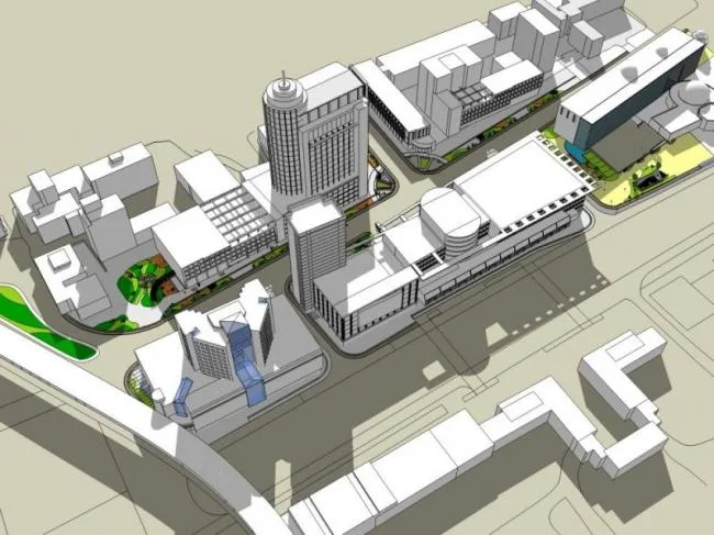 Sketchup Complex Model | Multi story Commercial Complex, Hotel, Office, Modern Style