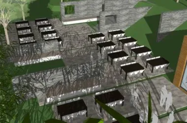 SketchUp Business Model: Modern Multi-Story Mountain Club and Commercial Design-BIM WORLD
