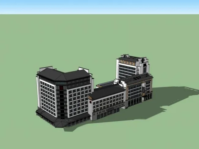 Sketchup Office Model | Multi story Office Building, Modern Style