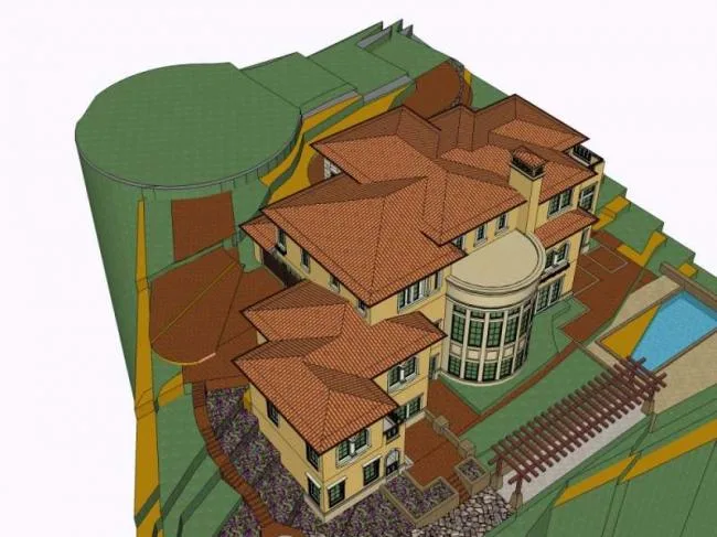 Sketchup Villa Model | Multi story Villa, Classical Style