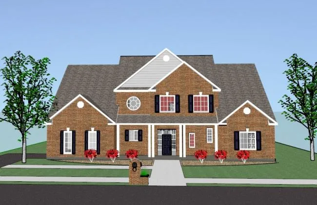 Sketchup Residential Model | Multi story Residence, Garden House, Classical Style