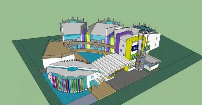 Sketchup School Model | Multi story Kindergarten, Modern Style, Educational Architecture