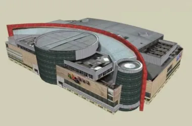 SketchUp Business Model: Modern Multi-Story Commercial Building at Shenzhen CR Wanda Plaza-BIM WORLD