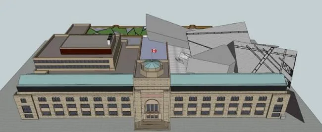 Sketchup Cultural Model | Multi story Museum, Modern Style, Royal Ontario Museum, Daniel Libeskind, Cultural Architecture