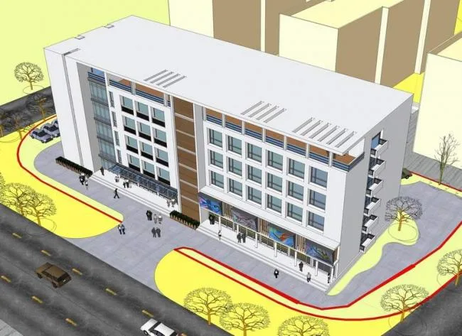 Modern Low-Rise Office Building Model in SketchUp | Small Contemporary Workspace Design