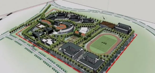 Sketchup School Model | Multi story School, Campus Educational Architecture, Modern Style