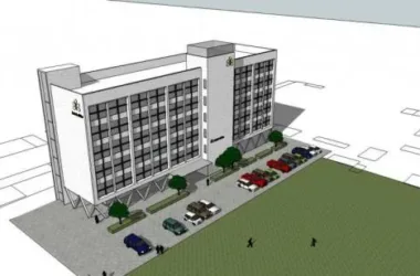 Modern Multi-Story Hotel and Office Building SketchUp Model-BIM WORLD