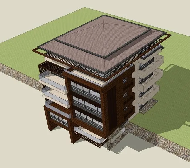 Sketchup Villa Model | Multi story Modern Chinese style Villa