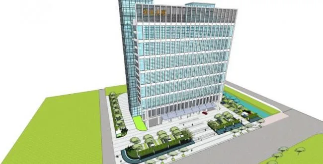 Sketchup Landscape Model | Office Landscape, Modern Style