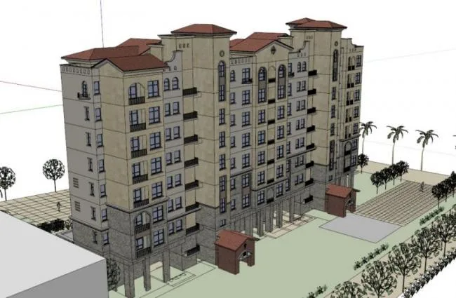 Sketchup Residential Model | Small and High Rise Residential Buildings, Classical Style