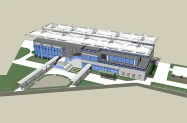 Modern Multi-Story University Library and Cultural Center | SketchUp Architectural Model-BIM WORLD