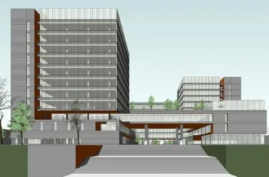 Modern Multi-Story Office Building Model in SketchUp-BIM WORLD
