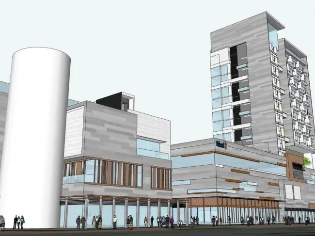 Sketchup Residential Model | Multi story High rise Hybrid, High rise Residential, Bottom level Commercial, New Chinese Style