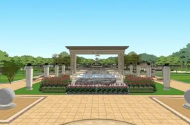 Modern Theme Park Landscape Design in SketchUp-BIM WORLD