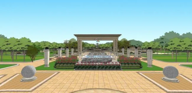 Sketchup Landscape Model | Theme Park Landscape, Modern Style