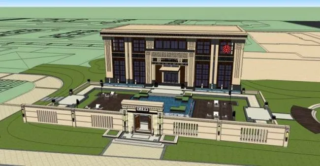 Sketchup Business Model | Multi story Commercial Club, Chinese Style