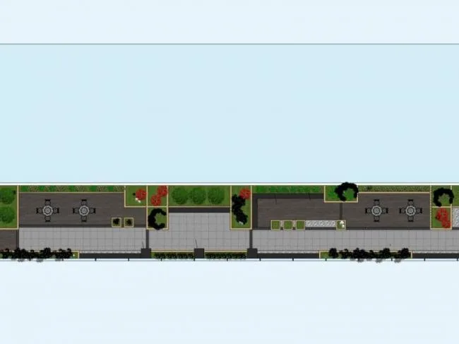 Sketchup Landscape Model | Roof Garden Landscape, Modern Style