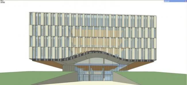 Sketchup Cultural Model | Multi story Library, Cultural Architecture, Modern Style