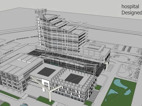 Sketchup Hospital Model | Multi story Hospital, Medical, Modern Style