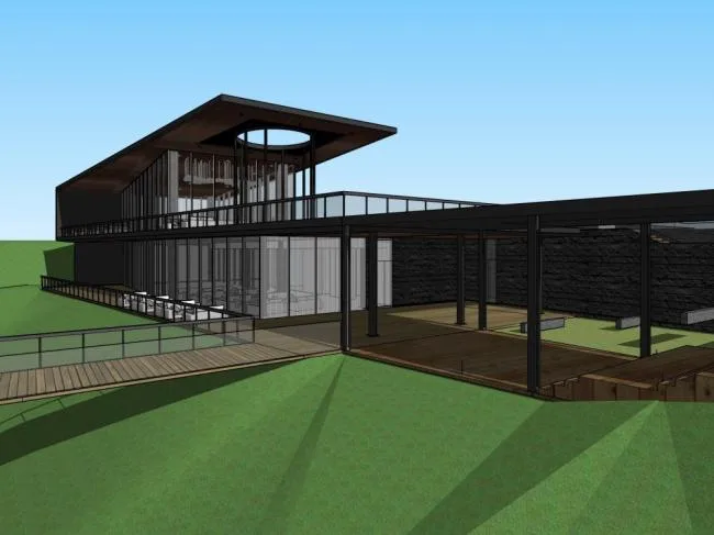 Sketchup Business Model | Multi story clubhouse, commercial building, modern style