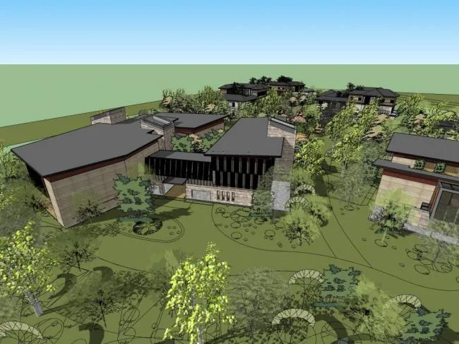 Sketchup Villa Model | Multi row Villa, Villa Cluster, Modern Style