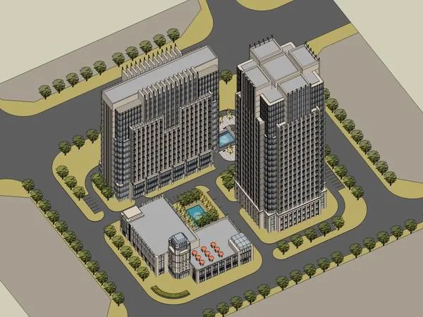 Sketchup Office Model | High rise Office Building, Commercial, Classical Style