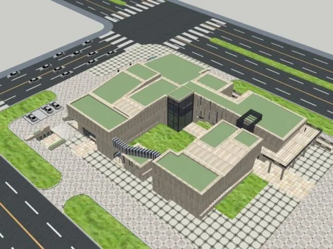 Sketchup Cultural Model | Multi story Museum, Cultural Architecture, Modern Style