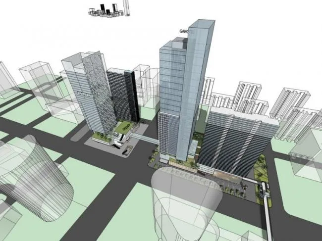 Sketchup Complex Model | Super high-rise commercial complex, office, hotel, modern style