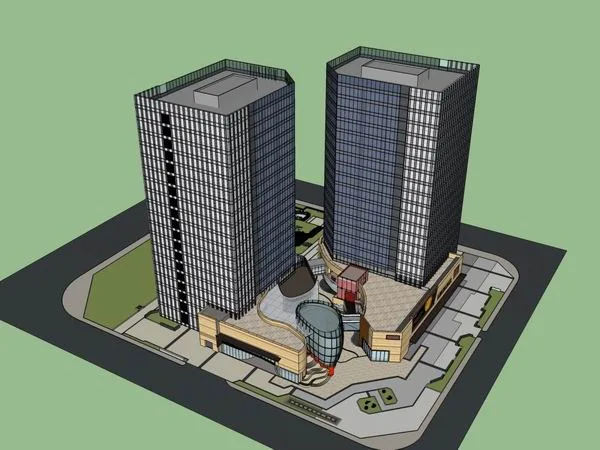 Sketchup Office Model | High rise Office Building, Commercial, Modern Style