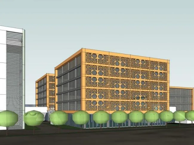 Sketchup Office Model | Multi story Office Building, Modern Chinese Style