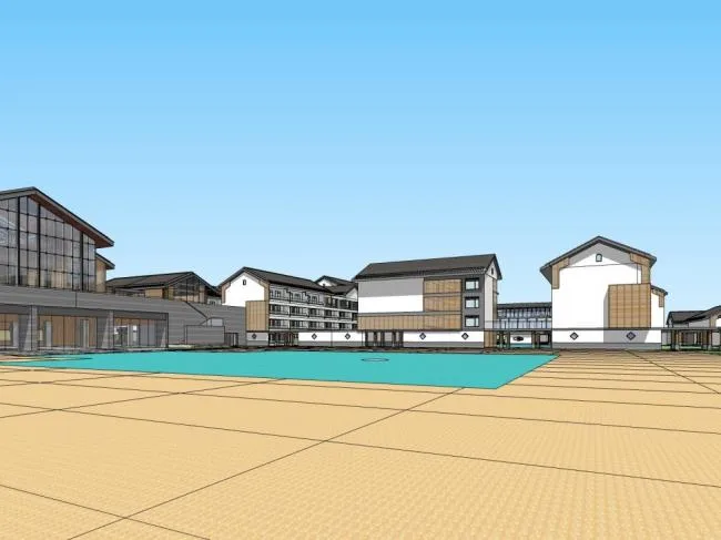 Sketchup Hospital Model | Retirement Center, Modern Style
