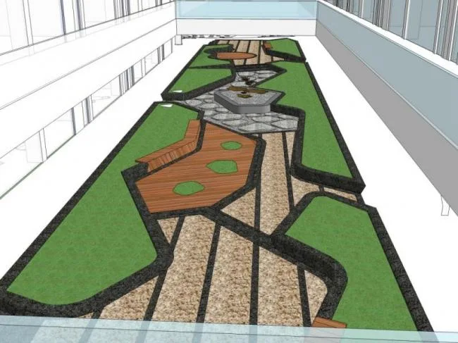 Sketchup Landscape Model | Garden Landscape, Courtyard Landscape, Modern Style