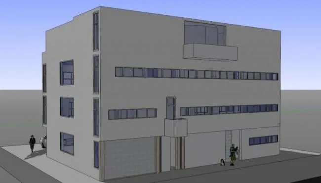 Sketchup Residential Model | Stein Residence, Corbusier, Modern Style