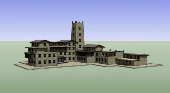 Sketchup Hotel Model | Multi story Hotel, Modern Style