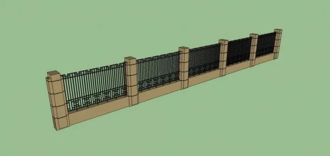 Sketchup Material Model | Walls, Components, Fences, Landscape Materials
