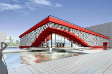 Modern Multi-Story Sports Arena Model in SketchUp-BIM WORLD