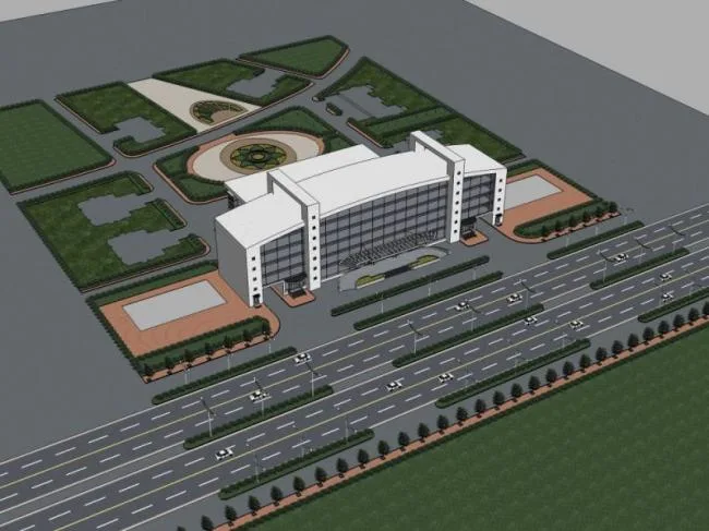 Sketchup Residential Model | Multi story Hotel, Modern Style
