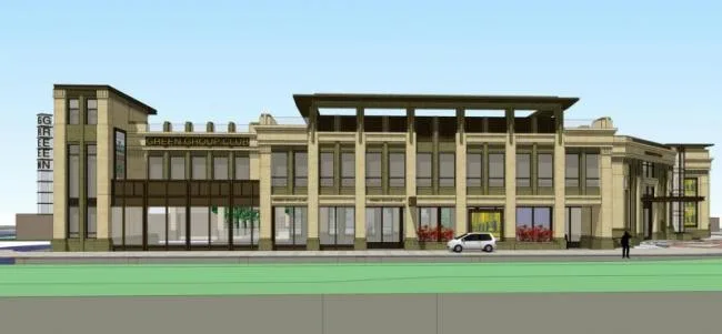 Sketchup Business Model | Multi story clubhouse, commercial building, neoclassical style