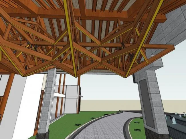 Sketchup Business Model | Clubhouse, Oriental Neoclassical