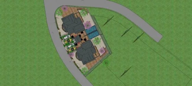 Sketchup Villa Model | Double Split Villa, European Classical Style