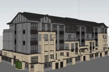 SketchUp Model of a Chinese-Style Row Villa-BIM WORLD