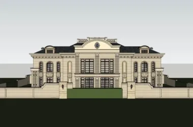 SketchUp Model: Multi-Story Office Building in French Classical Style-BIM WORLD