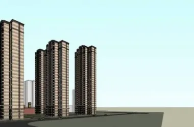 SketchUp Residential Model: Modern European-Style High-Rise Community with Commercial Podium and Shopping Mall-BIM WORLD