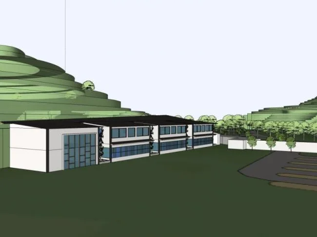 Sketchup Office Model | Visitor Reception Center, Lower Floor, Modern Style