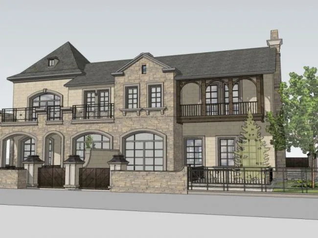 Sketchup Villa Model | Twin Villa, Classical Style