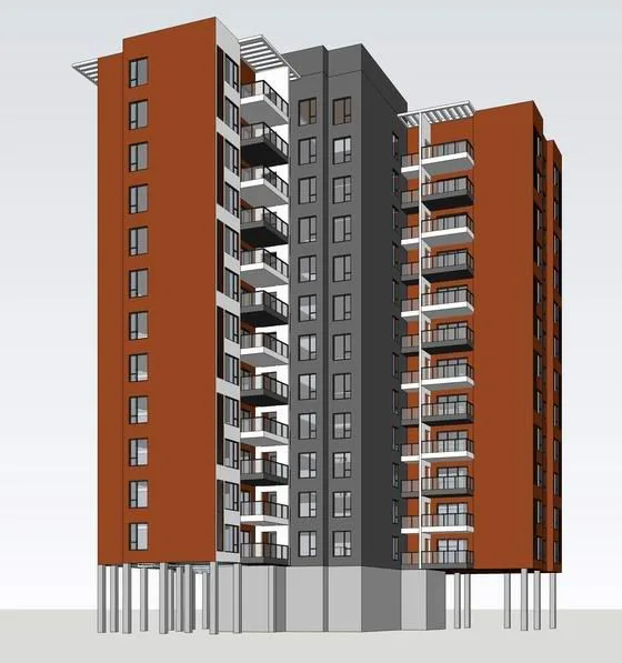 Sketchup Residential Model | Mid to High Rise Residential Buildings, Modern Style, Residential Architecture